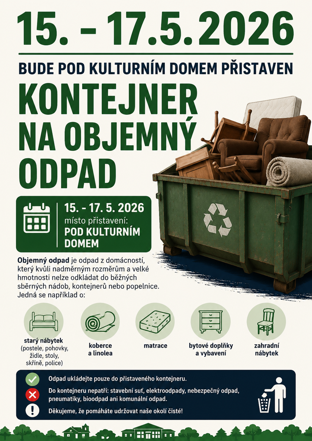 OBJEMNÝ ODPAD 15. 17.5.2026
