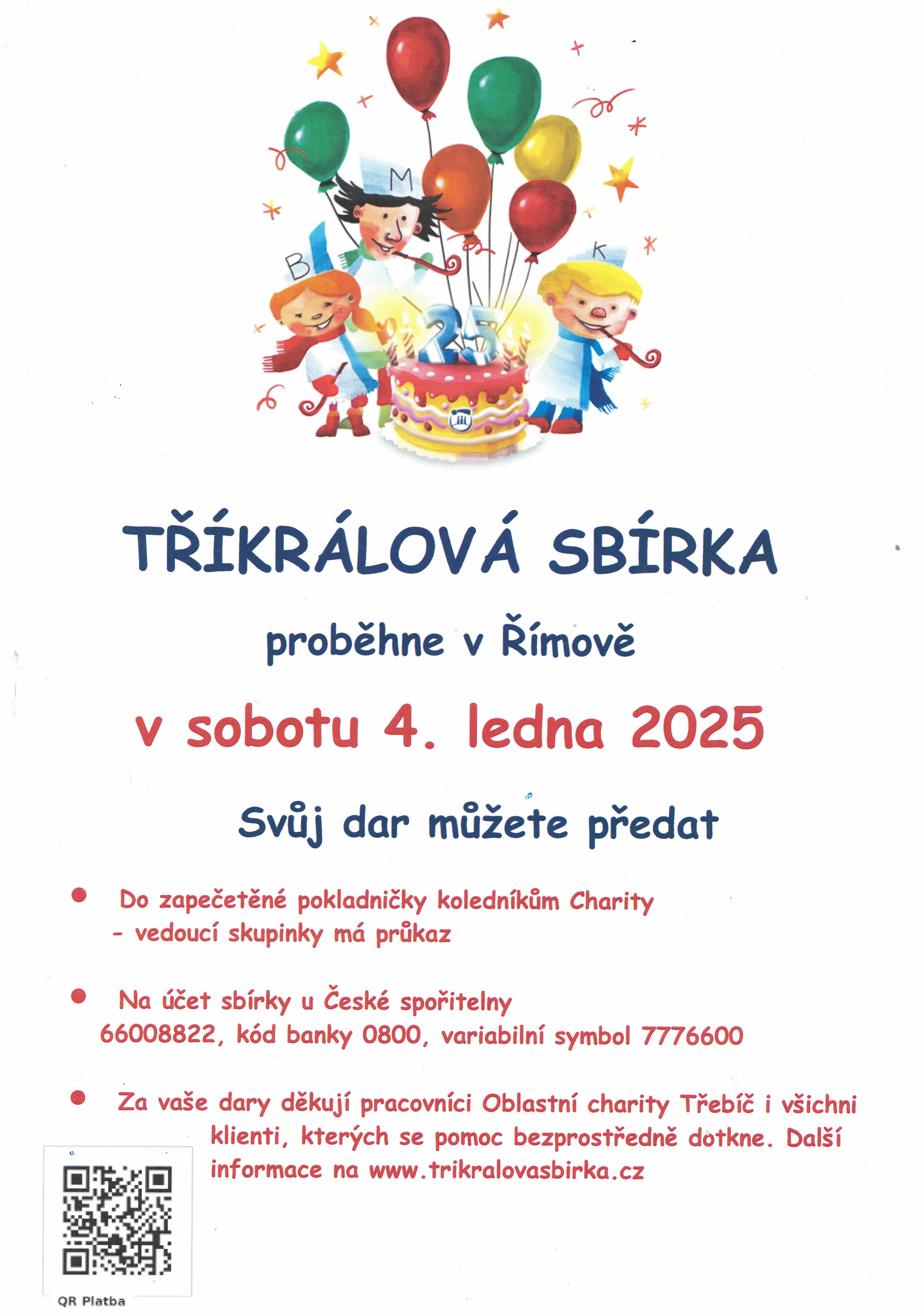 Tříkrálová sbírka 2025