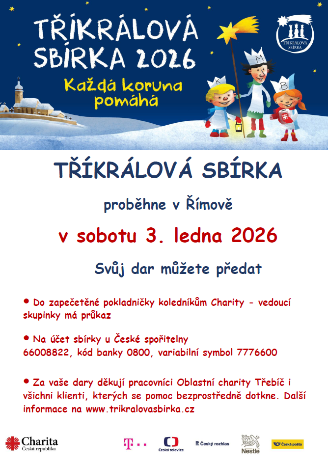 tříkrálová sbírka 2026